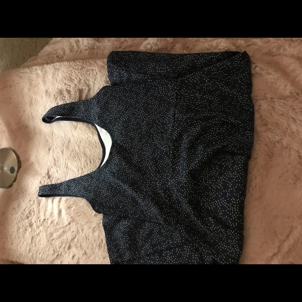 Navy dress (polka dots)